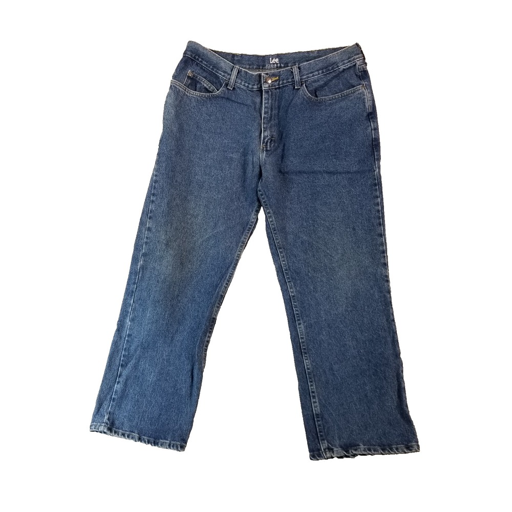 Lee Jeans Mens 38x29 Blue Riders Regular Fit Straight Leg Vintage Denim Pants